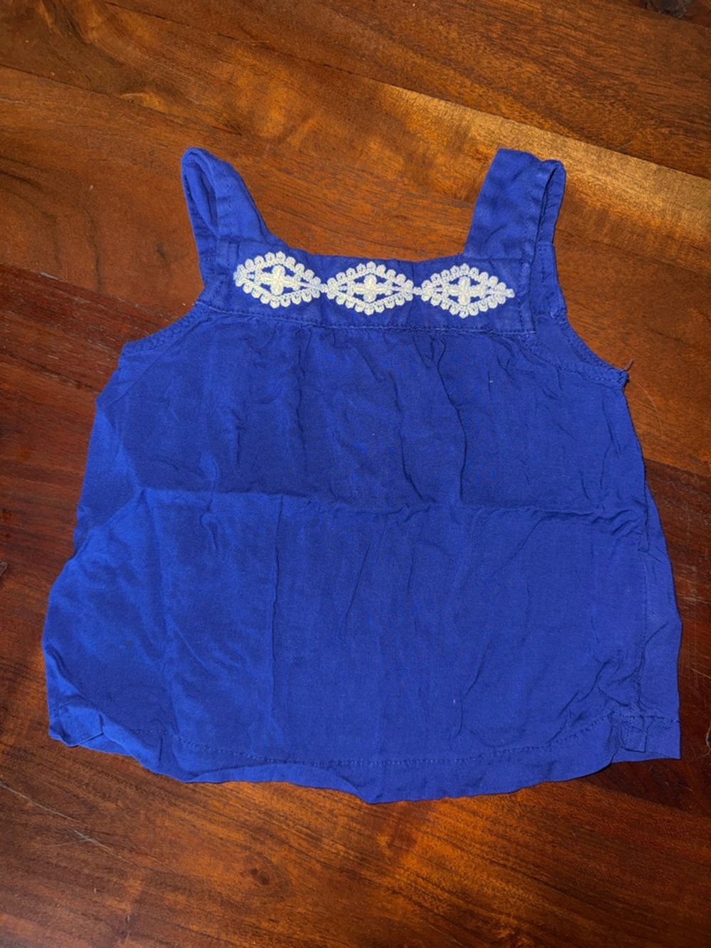Carter's Blue Baby Tank Top with White Stitch‎ Detail